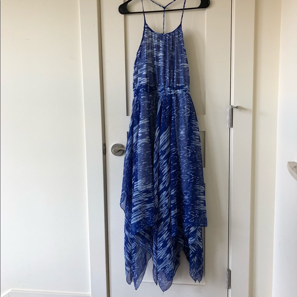 Flowy spaghetti strap dress w/ asymmetrical layers